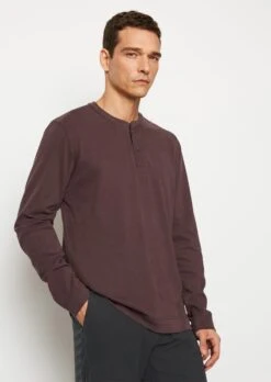 Marc O'Polo Long-sleeved Serafino Regular Made From Soft Heavy Jersey