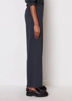 Marc O'Polo Wide Leg Trousers With Semi-elastic Waistband In Pure Viscose -FashionLust Verkaufs-Shop c9ad759608ffc6b6284fd14f220e5cfa