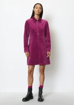 Marc O'Polo Short Corduroy Dress Fitted Made Of Organic Cotton