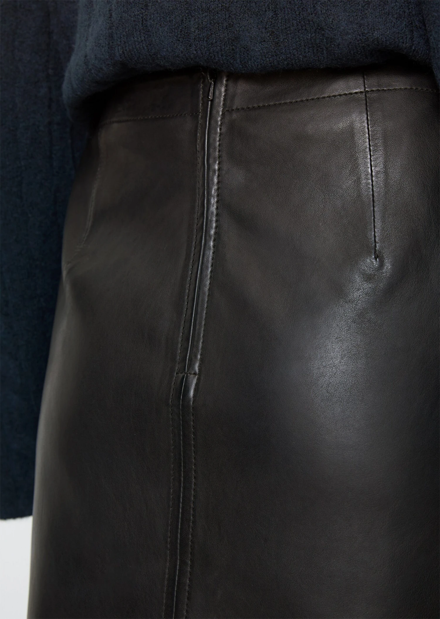 Marc O'Polo Leather Mini Skirt Regular Made From Soft Lamb Nappa 7 Marc O'Polo Leather Mini Skirt Regular Made From Soft Lamb Nappa – Bild 5