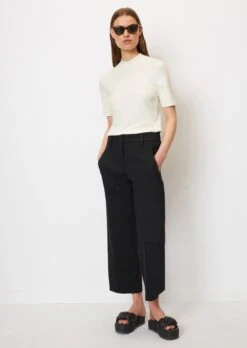 Marc O'Polo Stand-up Collar T-shirt In A Regular Fit Made Of Fine Rib Jersey -FashionLust Verkaufs-Shop d41cddaf9bf2a65faf94b7bc53a5f519