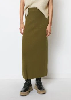 Marc O'Polo Ribbed Knit Skirt Fitted From Virgin Wool Viscose Mix -FashionLust Verkaufs-Shop d5c689518c7abc909cdd01badd90af92