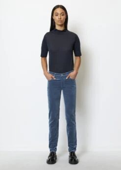 Marc O'Polo LULEA Slim Trousers Made From Stretchy Velvet