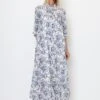 Marc O'Polo Patterned Maxi Blouse Dress Made Of Crisp Cotton Voile -FashionLust Verkaufs-Shop dfc52943052b729b2fb6234c3b03f730
