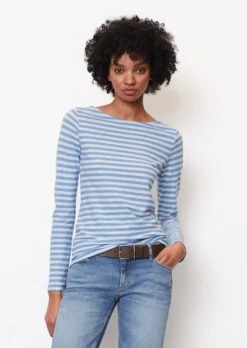 Marc O'Polo Striped Long Sleeve Top, Regular Fit Made Of Organic Cotton Fabric -FashionLust Verkaufs-Shop e35d689b36a854e65639fdb76802107f