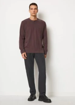 Marc O'Polo Long-sleeved Serafino Regular Made From Soft Heavy Jersey -FashionLust Verkaufs-Shop e3a82585046319aa6d95906bc393f332