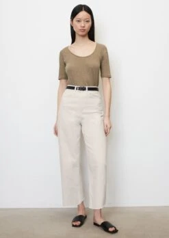 Marc O'Polo Basic T-shirt In A Straight Fit Made Of Slub Jersey