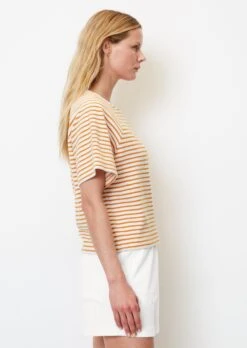 Marc O'Polo Striped Short Sleeve Terry Sweatshirt In A Regular Fit In An Organic Cotton Blend -FashionLust Verkaufs-Shop e5f0089e384f6ac1cb2994f7847d2ba2