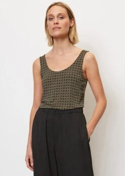 Marc O'Polo Patterned Sleeveless Top Made Of Stretch Viscose Jersey -FashionLust Verkaufs-Shop e7b12f60ab4f25d9df20cbf7a6101582