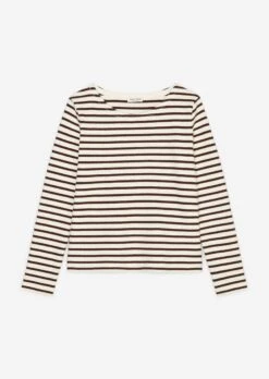 Marc O'Polo Striped Finely Textured Long Sleeve Top In A Regular Fit Made Of Organic Cotton Jersey -FashionLust Verkaufs-Shop e984519a3af35df206322f06737578a2