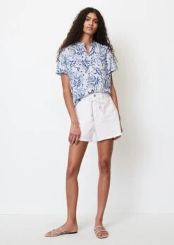 Marc O'Polo Short-sleeved Jersey Blouse Top In Printed Organic Cotton -FashionLust Verkaufs-Shop eb40044302b63ce505927d93196ed27b