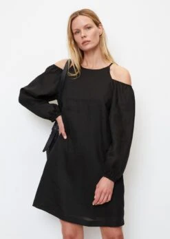 Marc O'Polo Dress With Cut-out Details Made Of Premium Ramie Fabric