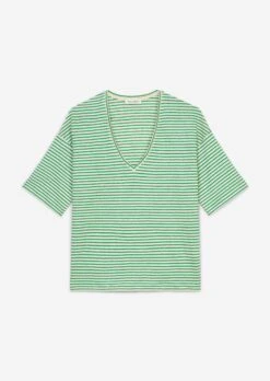 Marc O'Polo Striped V-neck T-shirt Made From Pure Linen Jersey 17 Marc O'Polo Striped V-neck T-shirt Made From Pure Linen Jersey -FashionLust Verkaufs-Shop ed656b817e6e582cec98efe61c887151