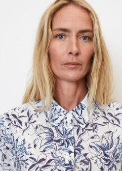 Marc O'Polo Patterned Maxi Blouse Dress Made Of Crisp Cotton Voile -FashionLust Verkaufs-Shop ed9e17d322de19ca923024861fc1a044