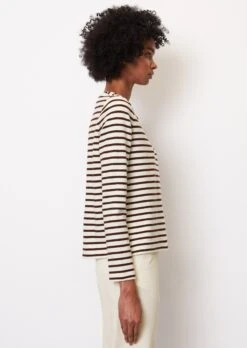 Marc O'Polo Striped Finely Textured Long Sleeve Top In A Regular Fit Made Of Organic Cotton Jersey -FashionLust Verkaufs-Shop eeef4e57b5fb80ca8dcdd9e102c2617c