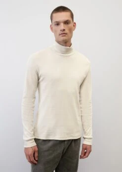 Marc O'Polo Long Sleeve Polo Neck Top, Shaped Fit Made From Pure Organic Cotton
