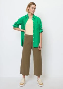 Marc O'Polo Jersey Culottes In A Cropped Fit In Compact Interlock Jersey