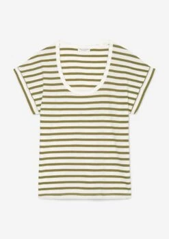 Marc O'Polo Striped T-shirt With Cut-on Sleeves Made Of Lightweight Single Jersey -FashionLust Verkaufs-Shop f61f76e194176488afa53e555344a387