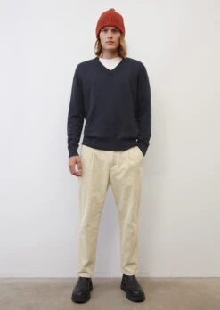 Marc O'Polo Belsbo Pleats Relaxed Corduroy Trousers Made From Pure Organic Cotton