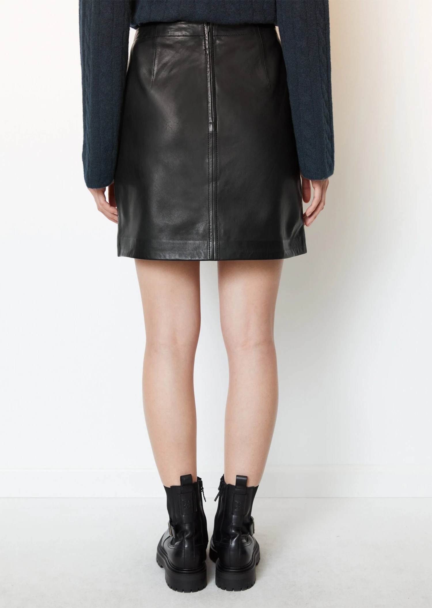 Marc O'Polo Leather Mini Skirt Regular Made From Soft Lamb Nappa 5 Marc O'Polo Leather Mini Skirt Regular Made From Soft Lamb Nappa – Bild 3