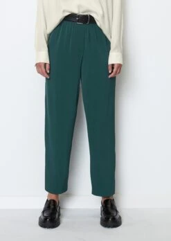 Marc O'Polo Barrel Slip-on Trousers With Elasticated Waistband Made From Flowing Viscose-mix Twill -FashionLust Verkaufs-Shop f91f2b7a28a37a98e4f253cddaa50155