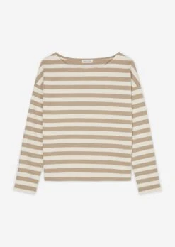 Marc O'Polo Striped Long-sleeved Top Made Of Interlock Jersey -FashionLust Verkaufs-Shop fb6267630833a4a00f3c1a680fd6a215