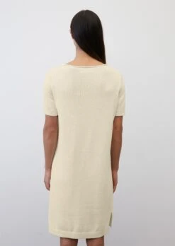 Marc O'Polo Relaxed Short-sleeved Knitted Dress In A Blend Of Organic Cotton, Viscose And Linen -FashionLust Verkaufs-Shop fd363682096efd854fae24dfc0ada3d8