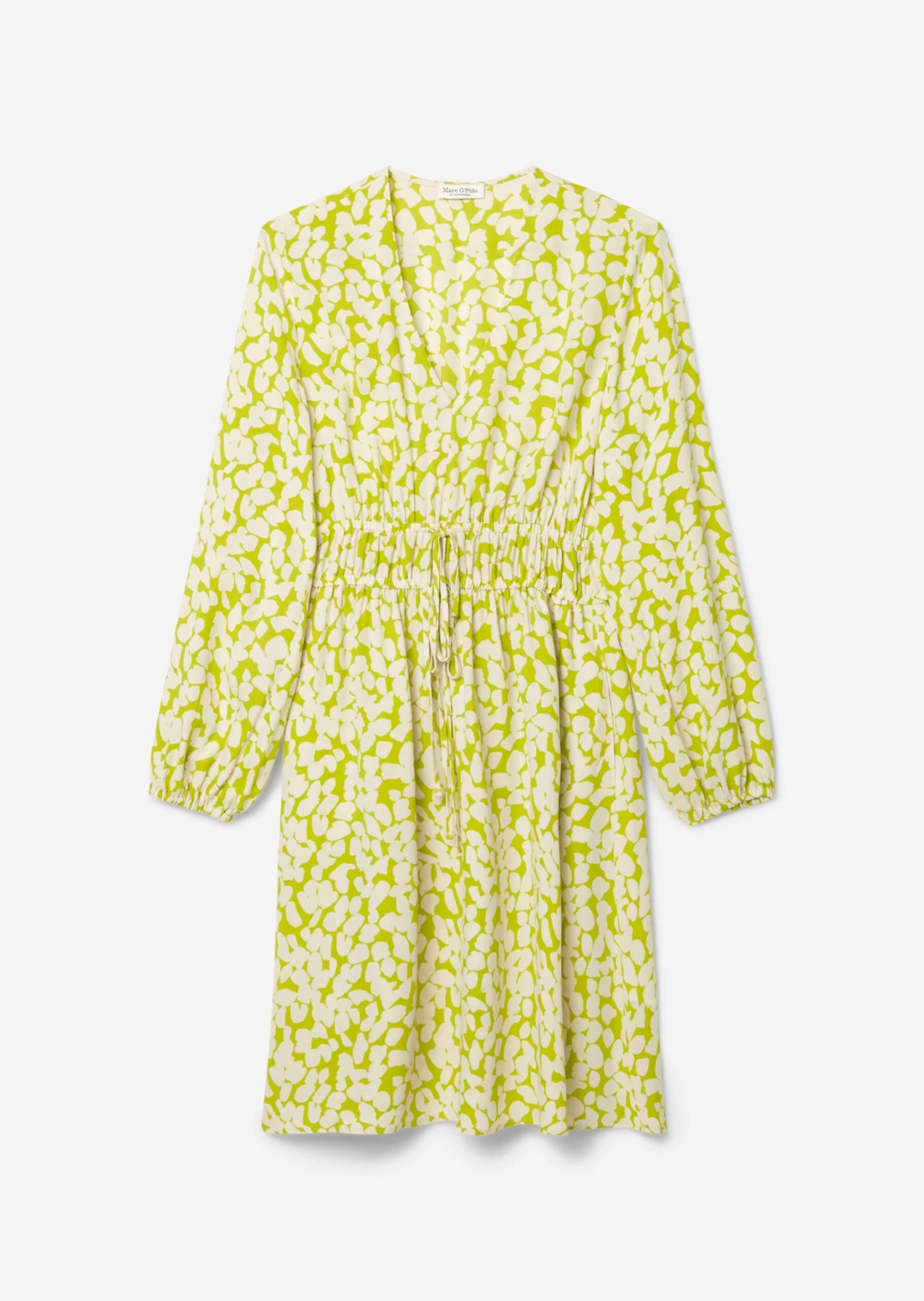 Marc O'Polo V-neck Mini Dress With An All-over Print Made From A Flowy Cupro/viscose Blend 9 Marc O'Polo V-neck Mini Dress With An All-over Print Made From A Flowy Cupro/viscose Blend – Bild 7